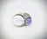 Sterling Silver Sz 7 Koi Fish Ring w Violet Jade, Ruby - 3
