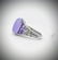 Sterling Silver Sz 9 Violet Jade & Amethyst Ring - 2