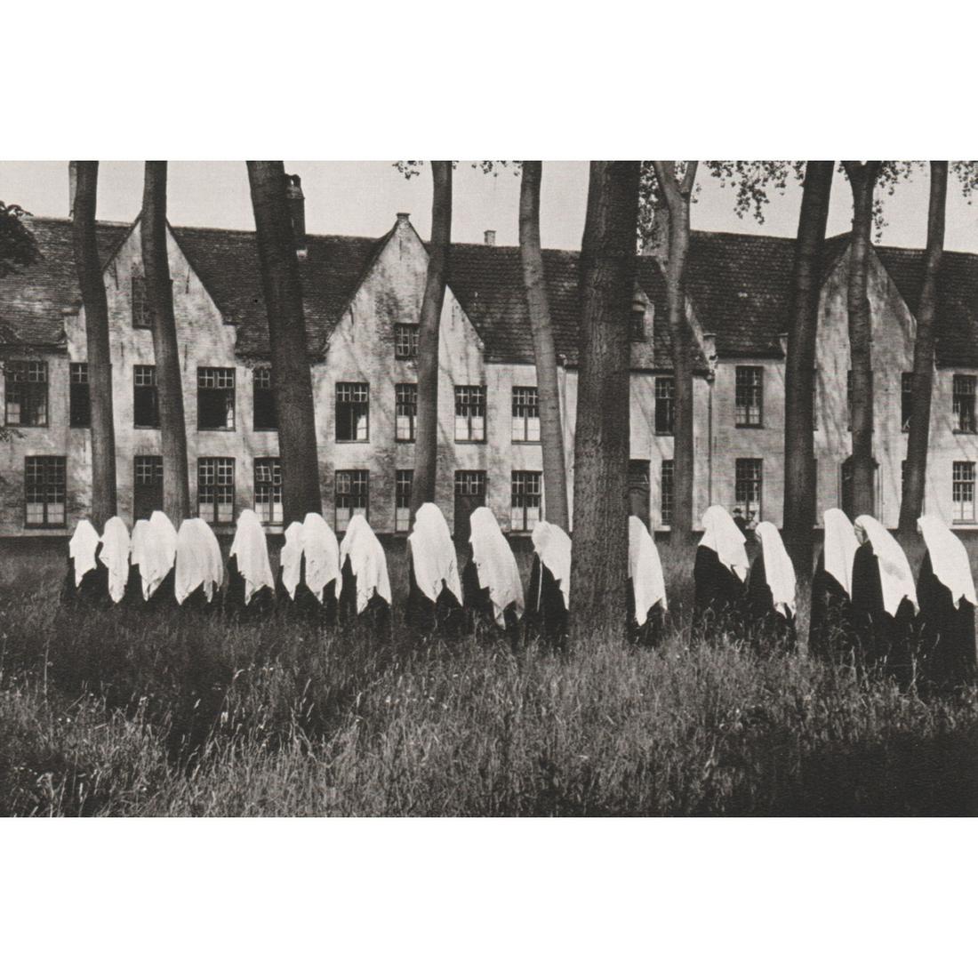 EDOUARD BOUBAT - Le Beguinage de Bruges, Belgium: No Reserve! Artist: BILL BRANDT Print Title: Nude Perspective Medium: Sheet-fed Gravure Printing Date: 1960's Printed in Switzerland Image size approx. 9.75 x 8.5 inches Bill Brandt (1904-1983) was a