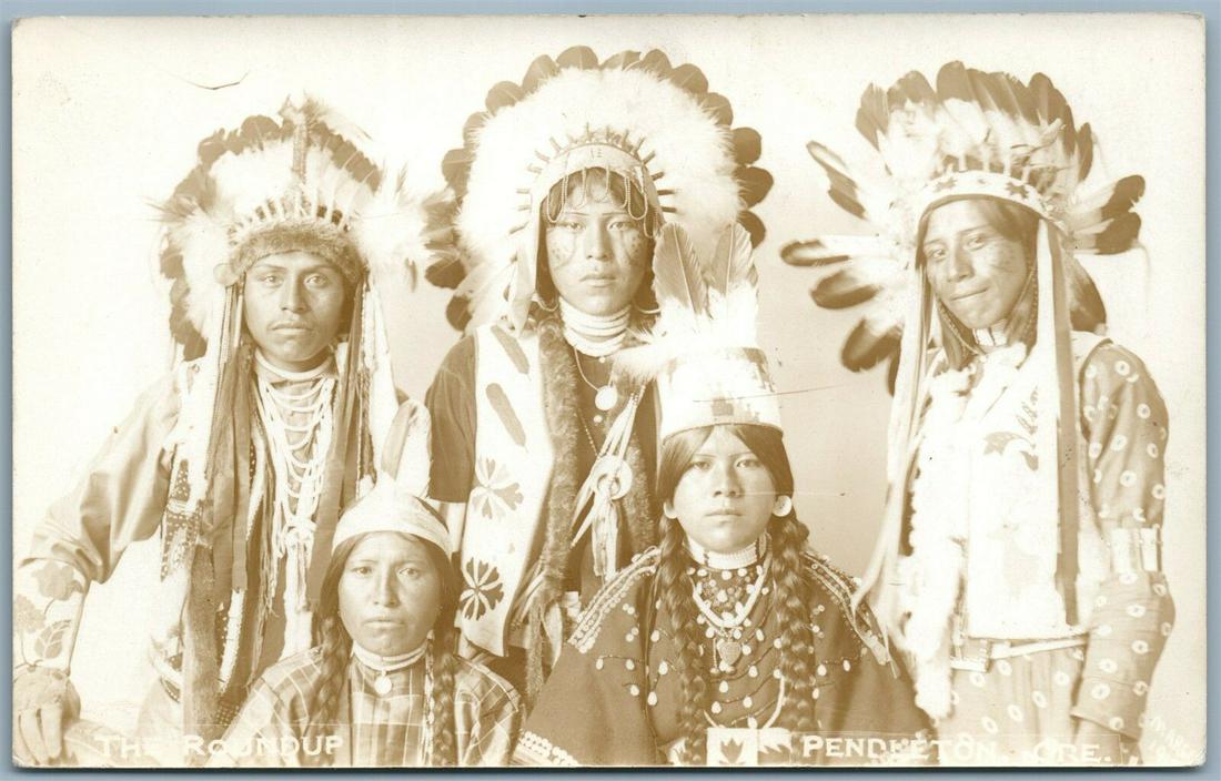 AMERICAN INDIANS THE ROUNDUP PENDLETON OR ANTIQUE REAL (1 of 2)