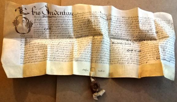 Fine 1657 English Vellum Commonwealth Indenture (1 of 4)