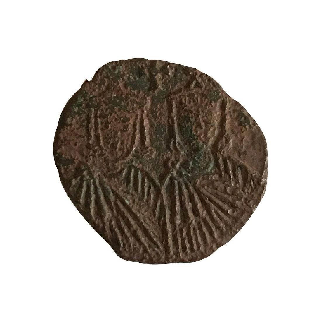 Byzantine Empire. Leo V the Armenian: Title: Byzantine Empire. Leo V the Armenian Date/Period: 817-820 C.E Dimension: 20 mm Material: Copper follis. Or 40 nummi Description: Byzantine Empire. Leo V the Armenian. 817-820 C.E. Copper follis