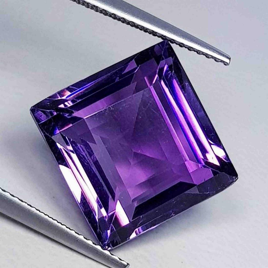 Natural Amethyst Square Cut 16.04 ct (1 of 5)