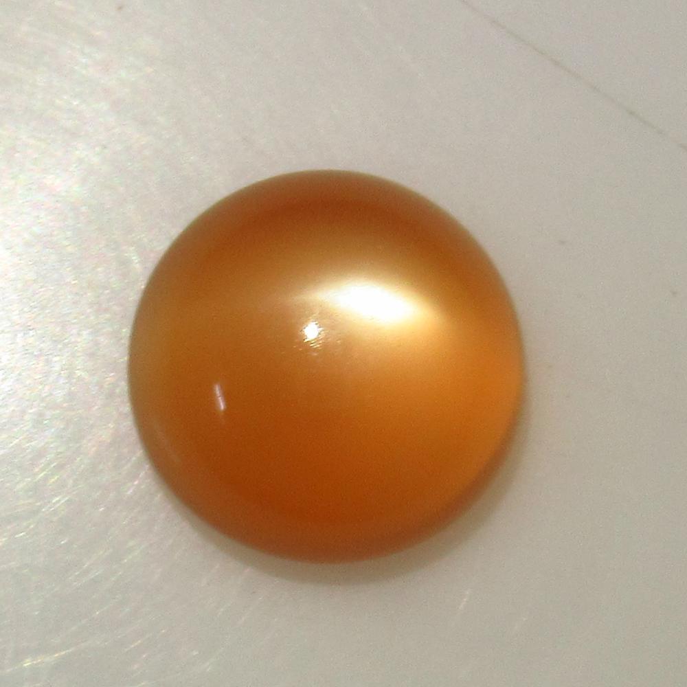 5.68 Ct Natural Orange Moonstone Round Cab (1 of 2)