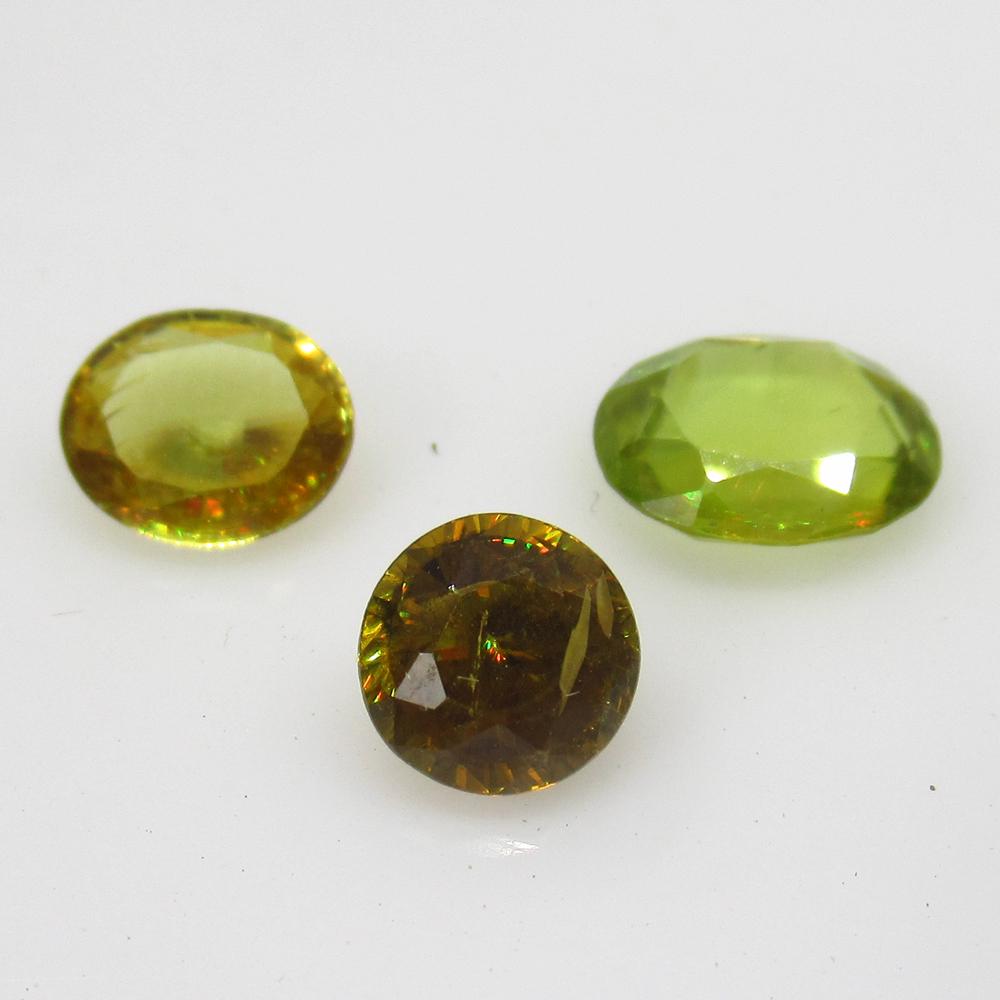 2.94 Ct Natural 3 Sphene Oval Set (1 of 2)