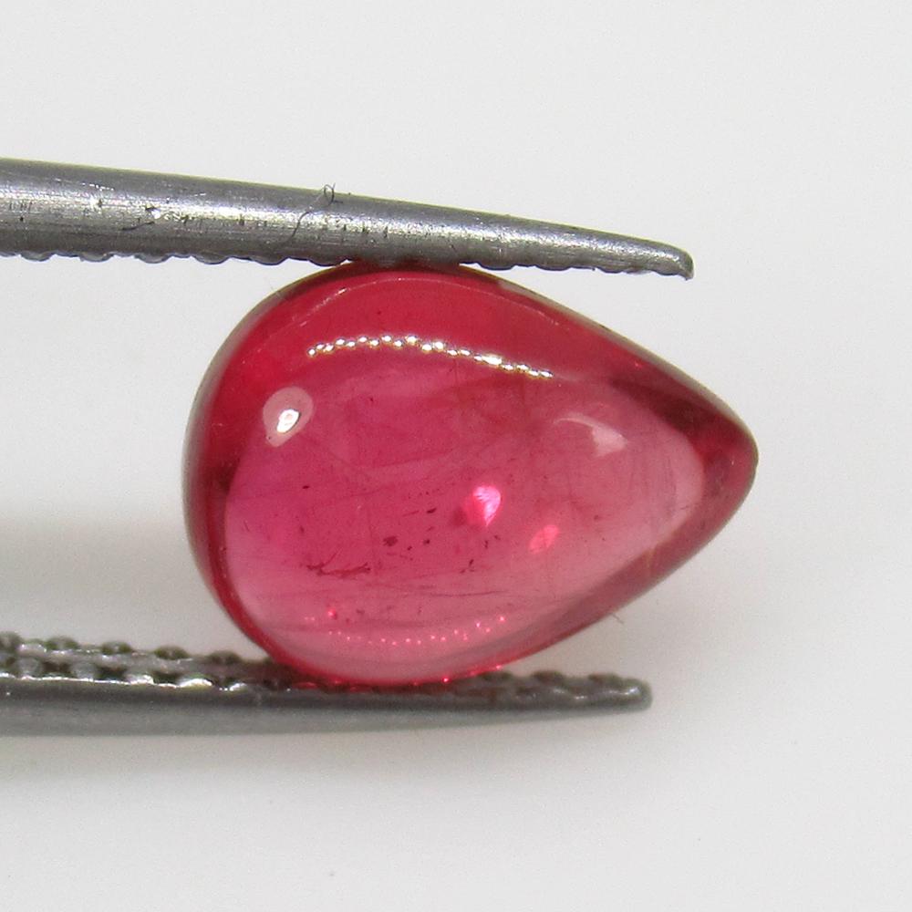 2.25 Ct Natural Red Ruby Pear Cab (1 of 2)