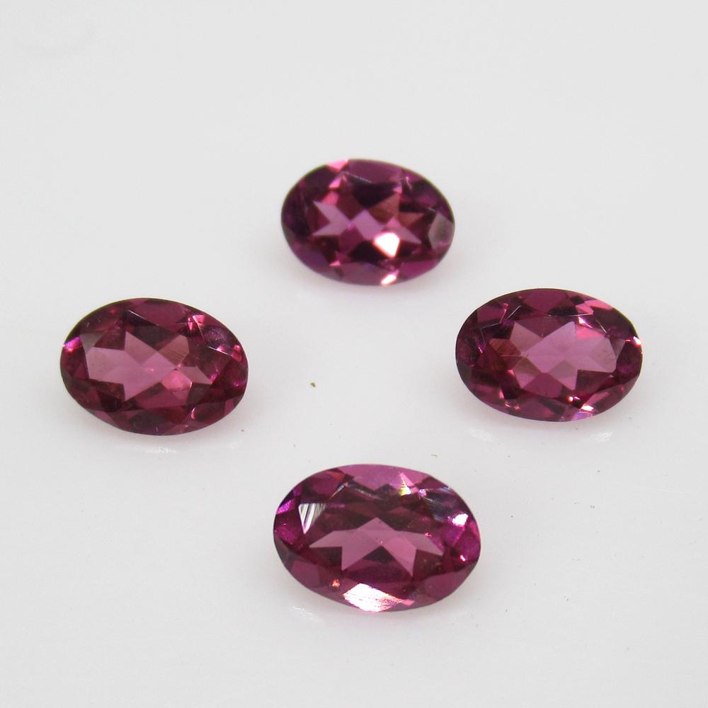 3.61 Ct Natural Pink 4 Rhodolite Garnet Oval Set (1 of 2)
