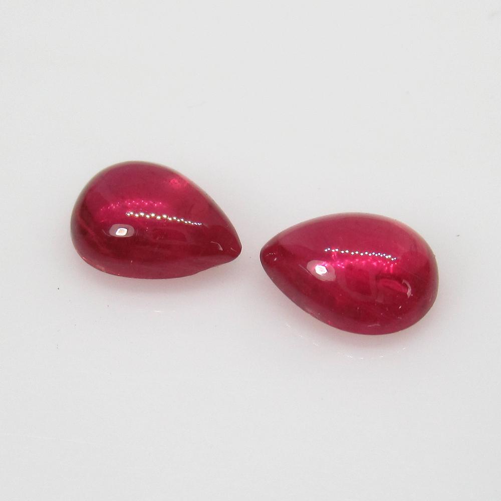 2.98 Ct Natural Red Ruby Pear Pair (1 of 2)
