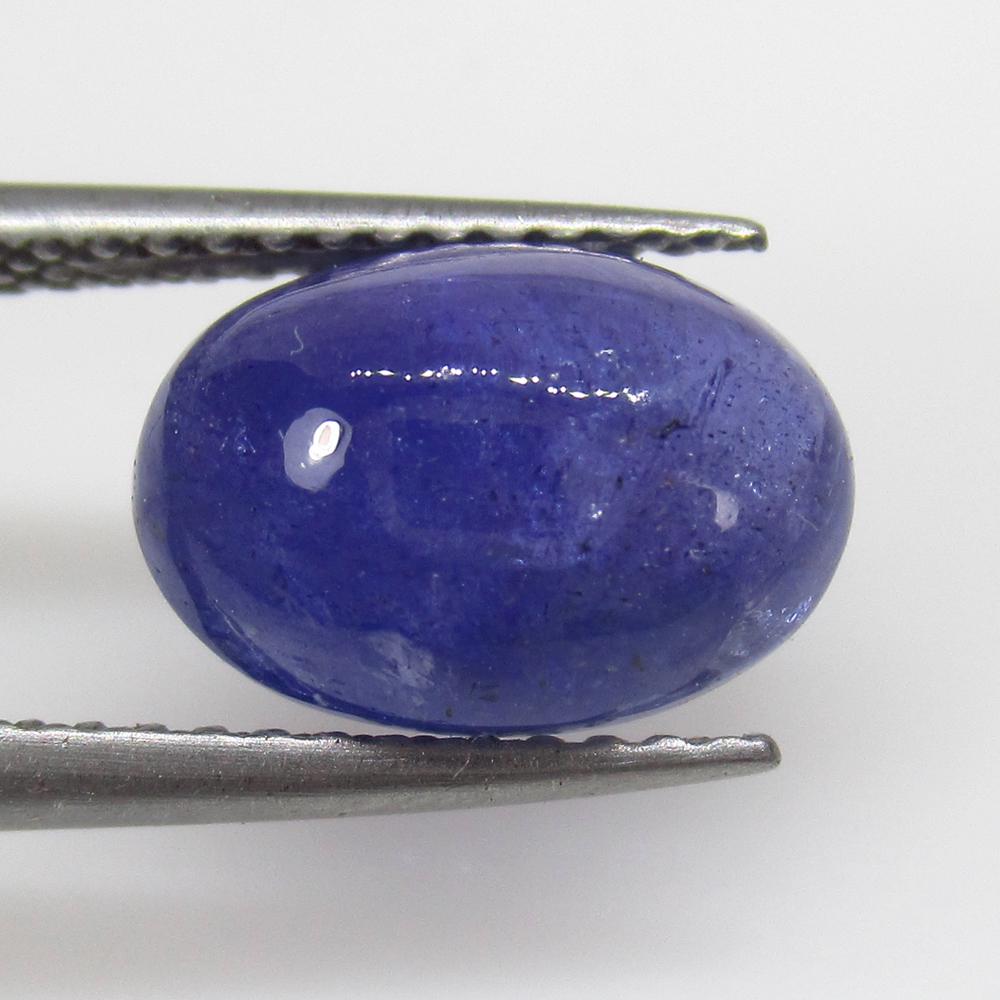 3.58 Ct Natural Tanzanite Oval Cab (1 of 2)