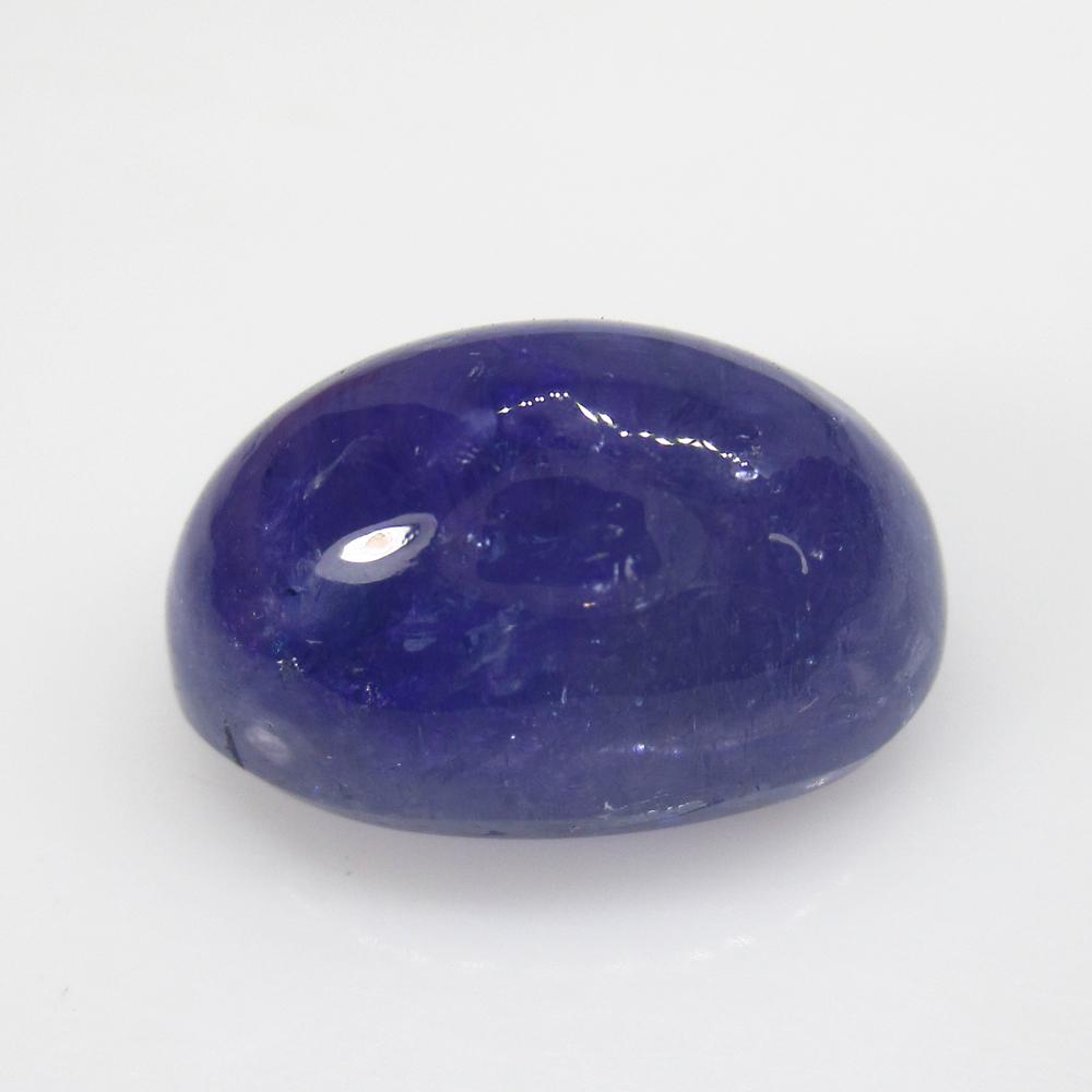 14.44 Ct Natural Tanzanite Oval Cab (1 of 2)