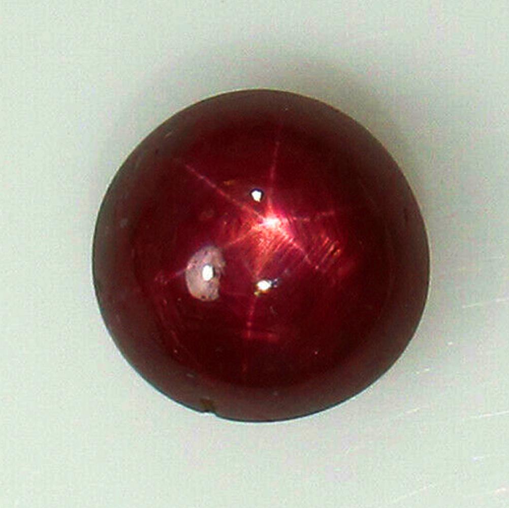 3.64 Ct Natural Six Line Star Ruby 8X5.6 mm Round Cab (1 of 2)