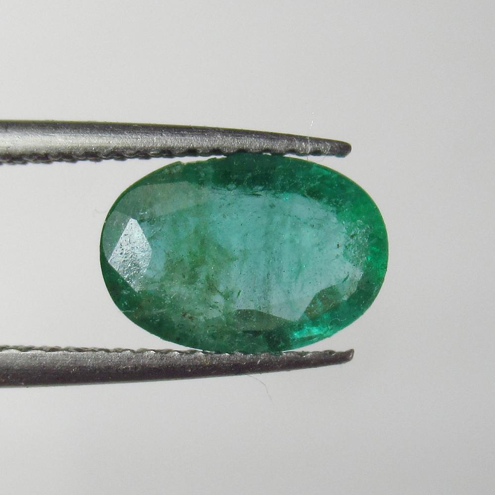 1.80 Ct Natural Zambian Emerald Oval Cut (1 of 2)