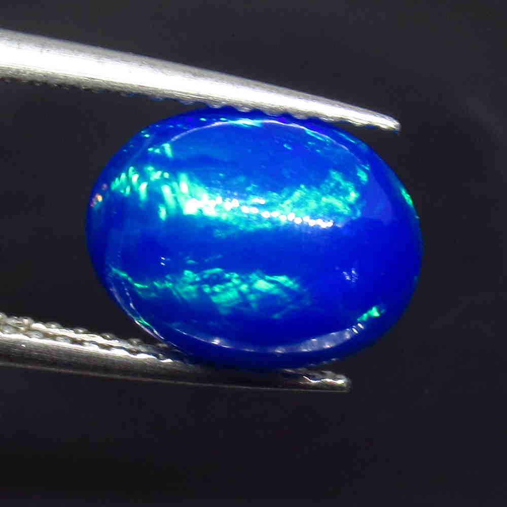 1.59 Ctw Natural Ethiopian Blue Fire Opal Oval Cab (1 of 2)