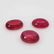 3.21 Ctw Natural 3 Red Ruby Oval Set