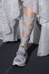 "Vionnet" White leather boots N. 39 EU - 2