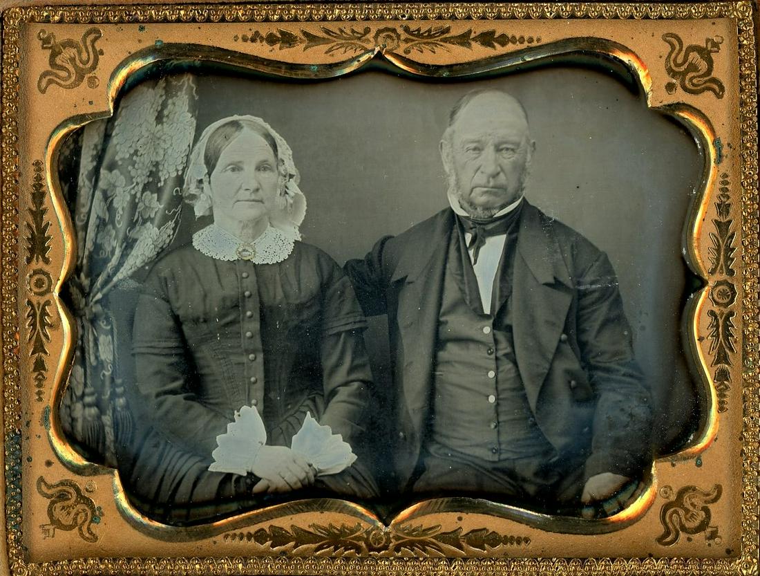 Grandma and Granddad Quarter Plate Daguerreotype (1 of 2)