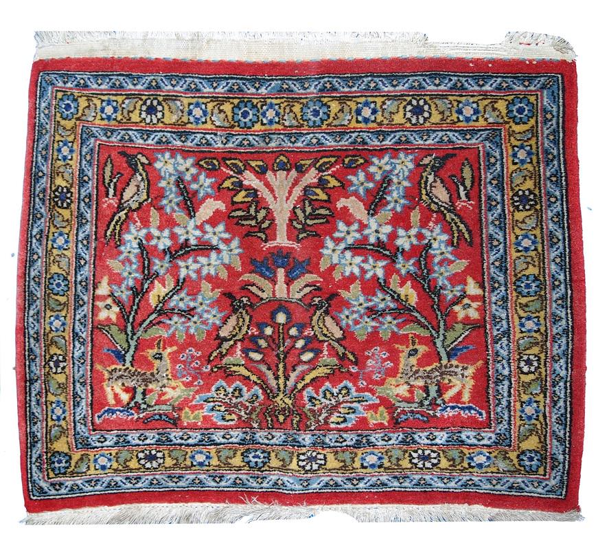 Handmade vintage Persian Tabriz mat 1.5 (1 of 6)