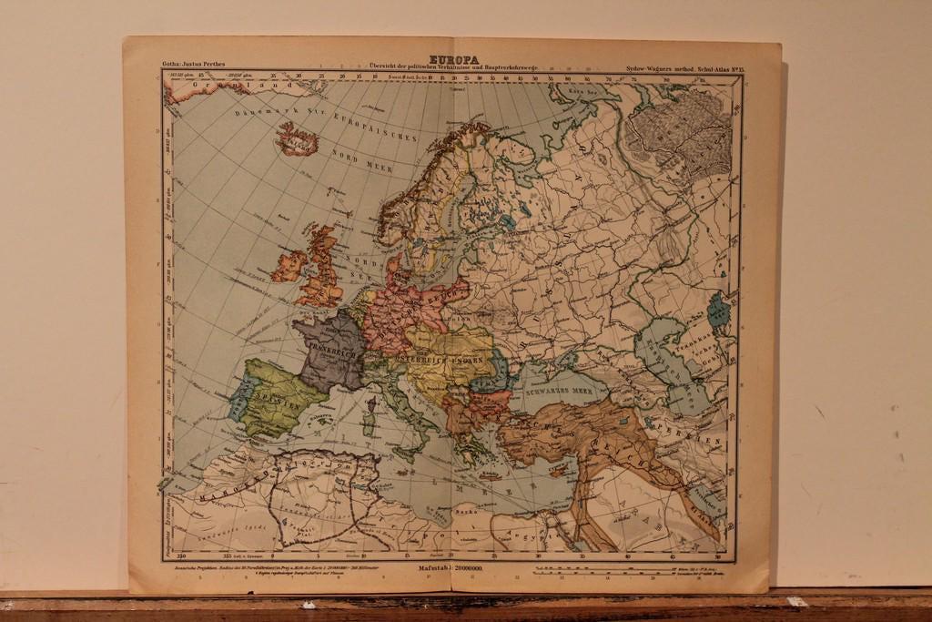 1913 Map of Europe (1 of 3)