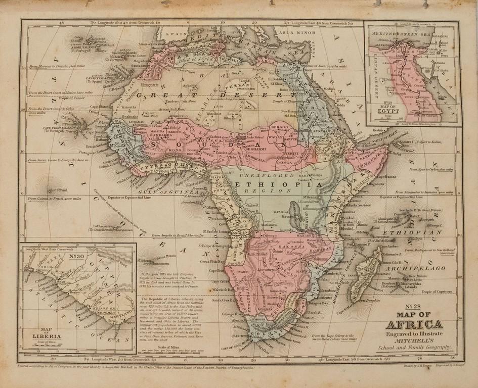 1858 Mitchell Map of Africa [verso] Oceania and Hawaii (1 of 2)