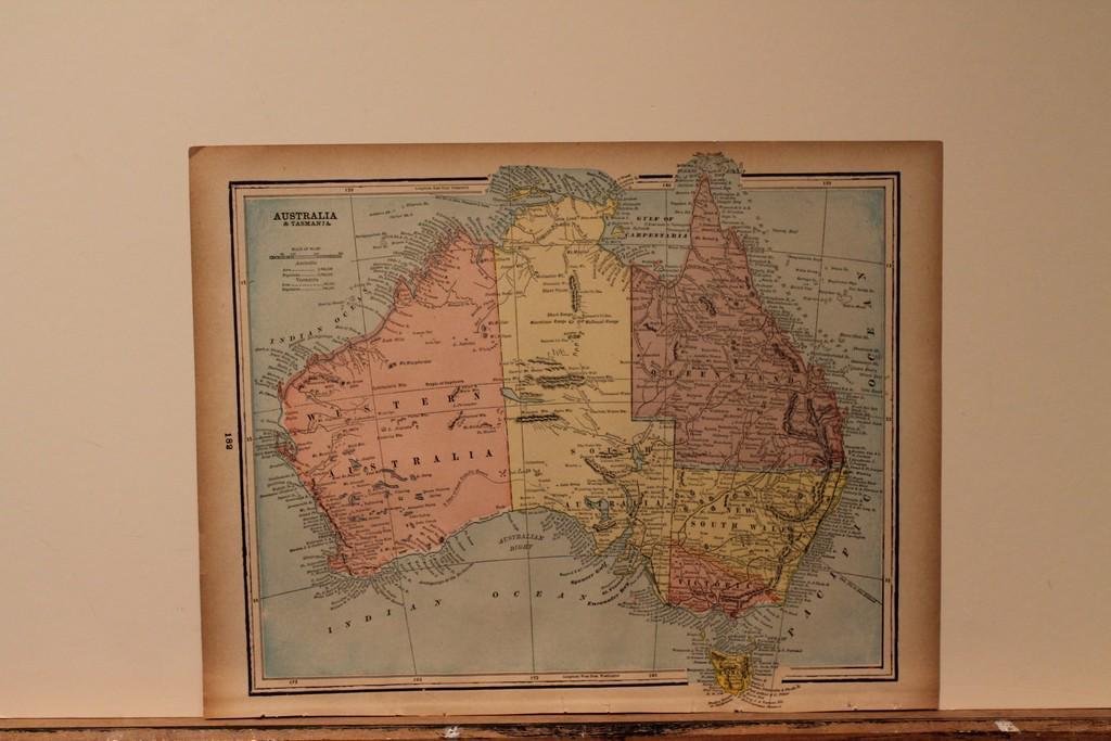 1879 Map of Australia: Author: Watson Title: 1879 Map of Australia Medium: Ink on Paper Dimensions: 14.5"X11" Description: Map of Australia dated 1879. Rather rare. Part of Watson's 1879 Illustrated Atlas of the World. Publ