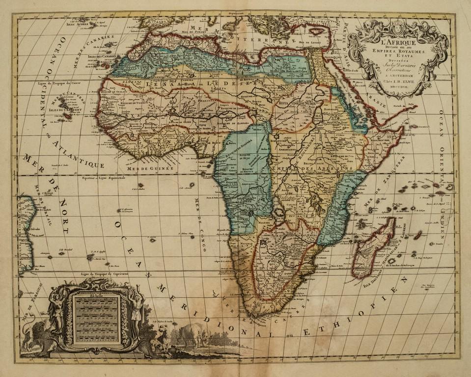 1792 Elwe Map of Africa -- L'Afrique Divisee en ses (1 of 1)
