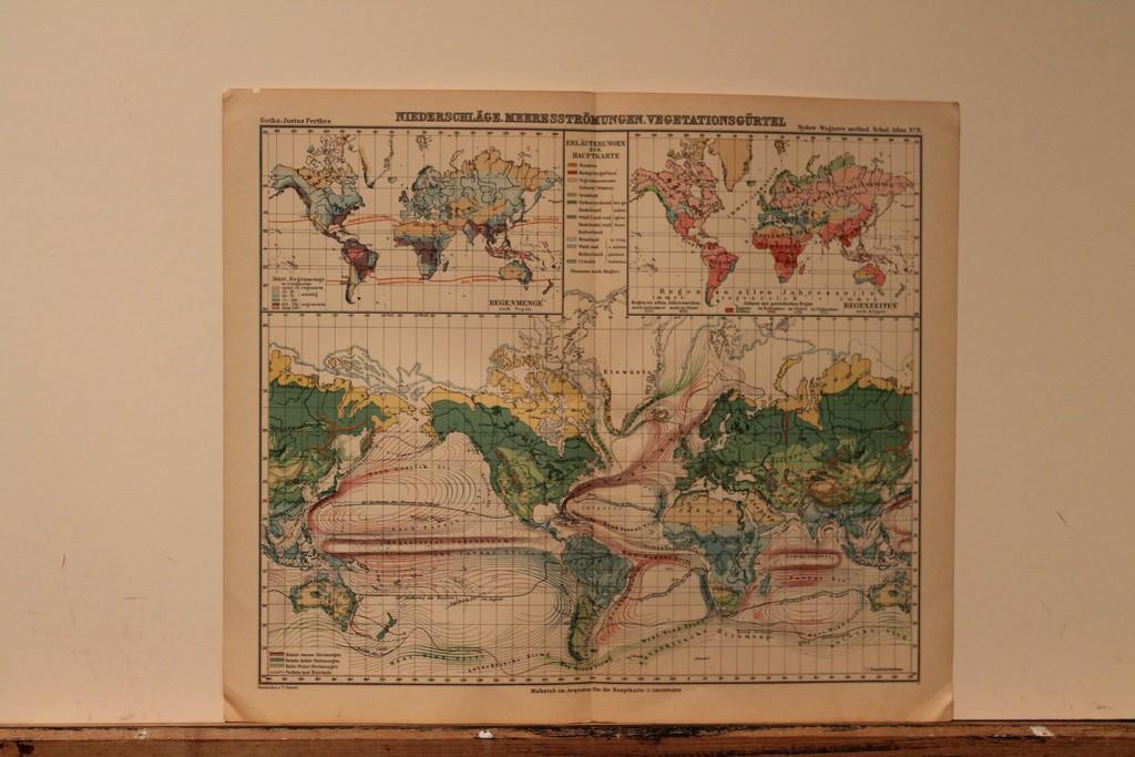 1913 World Vegetation Map: Author: Perthes Title: 1913 World Vegetation Map Medium: Ink on Paper Dimensions: 14"X12" Description: Double folio map dated 1913 engraved by Justus Perthes. Published by Sydow Wagners in Berlin and 