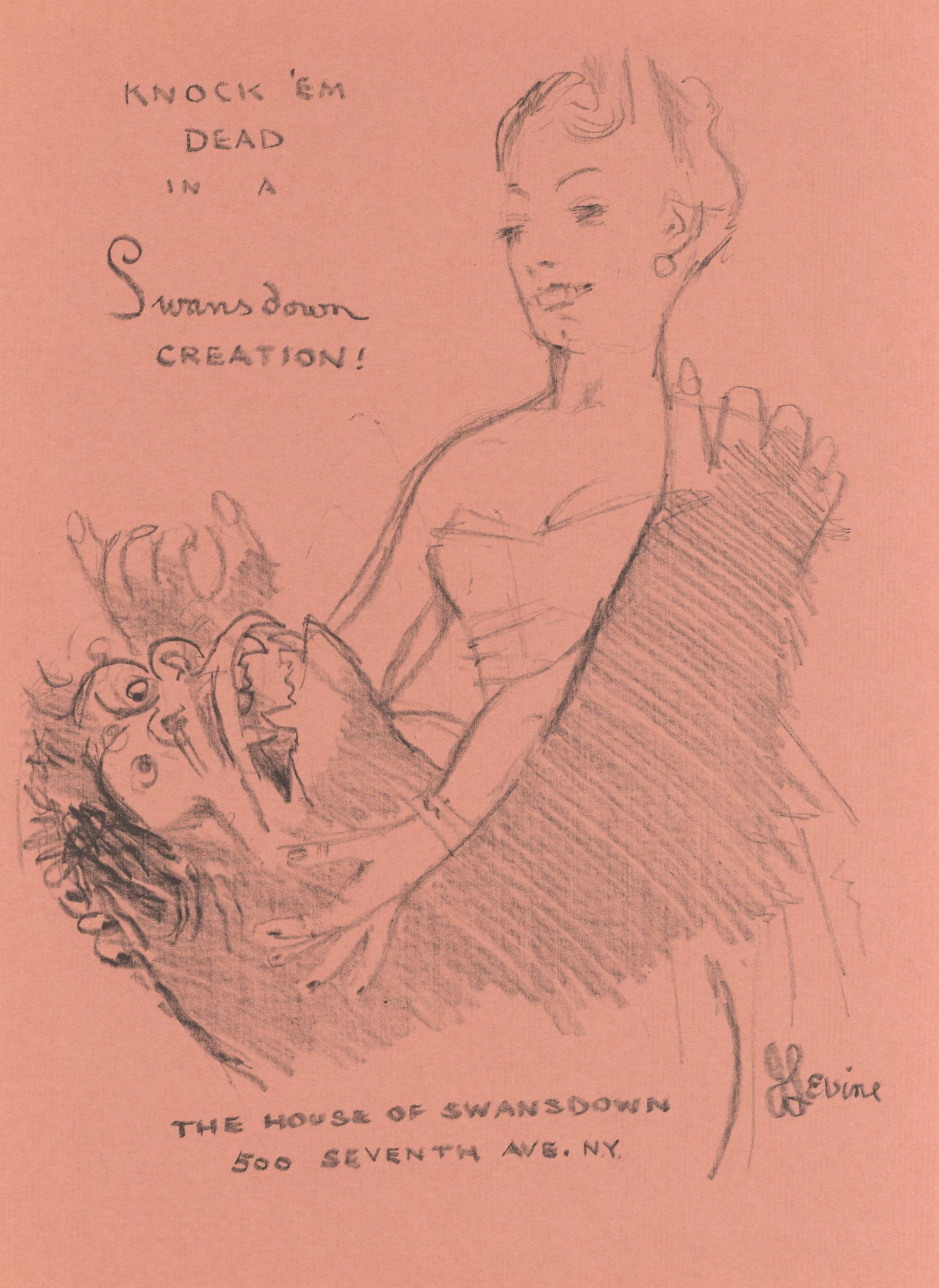 Jack Levine original lithograph: Medium: original lithograph. This lithograph is from the rare 1954 "Improvisations" portfolio, published by the Artists Equity Association of New York on the occasion of the 1954 Spring Fantasia Masqu