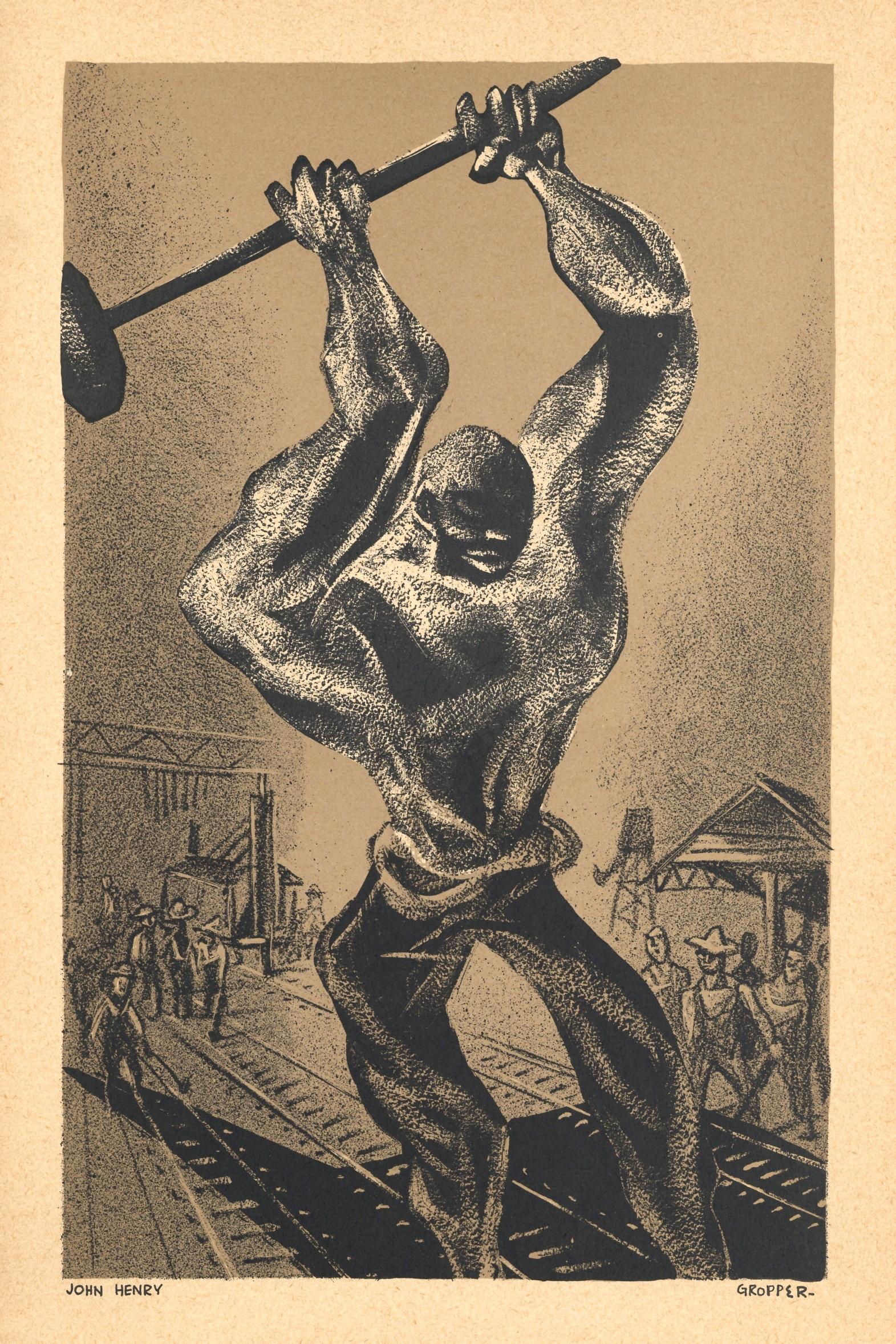 William Gropper original lithograph "John Henry" (1 of 1)