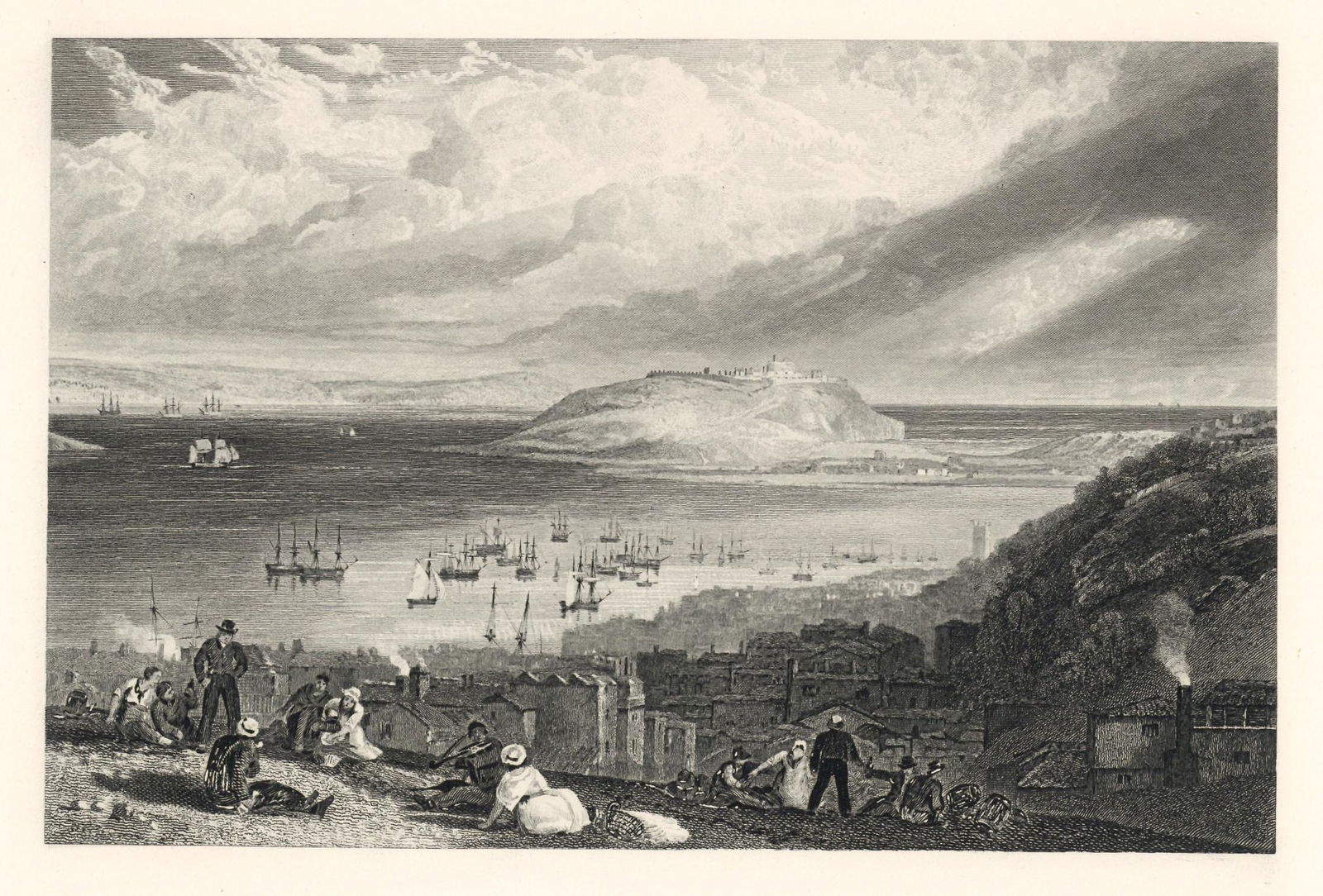 J. M. W. Turner "Falmouth Harbour" engraving (1 of 1)