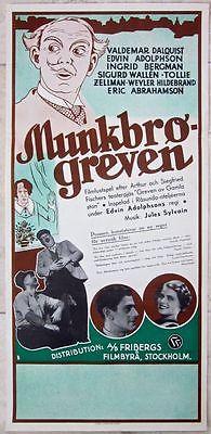 Munkbrogreven - Swedish Insert - Ingrid Bergman's 1st (1 of 1)