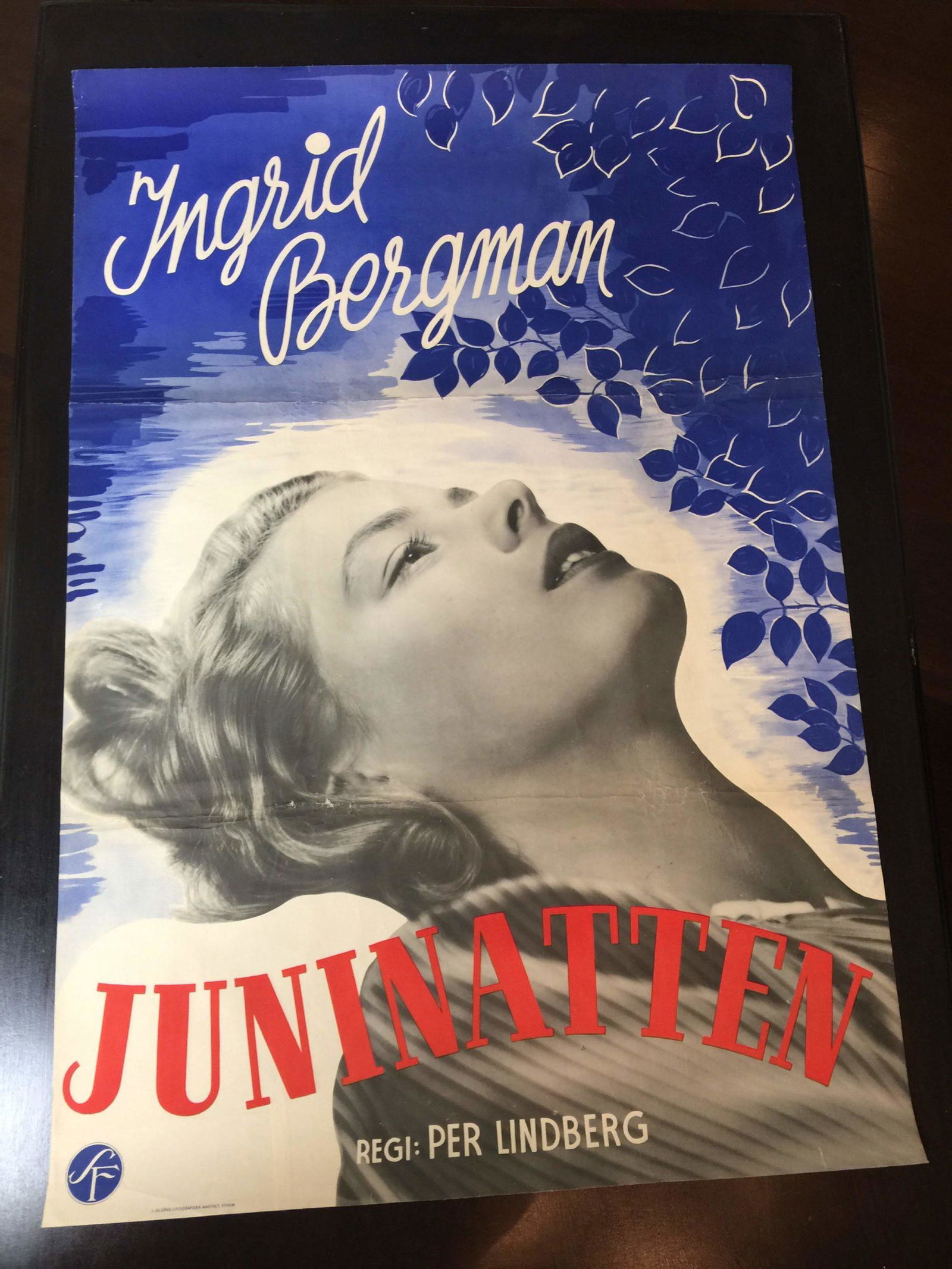 June Night aka Juninatten - Ingrid Bergman (1940) 27.5": June Night aka Juninatten - Ingrid Bergman (1940) 27.5" x 39.5" Swedish Movie Poster On chartex full bleed bergman before coming to usa. Pre Hollywood Condition: EXC Reserve: $260.00 Shipping: Domesti