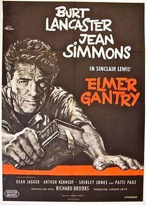 Elmer Gantry - 1960 Swedish 1 Sheet - Amazing Burt (1 of 1)