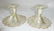US Silver Plated Pierced Footed Candlesticks Wm Rogers