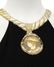 Carolyne Roehm Black Cocktail Dress with Gold Roman - 4