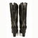 Chanel Black Leather calf height round cap toe boots - 3