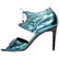 S/S 2004 Tom Ford for Gucci Teal lamé leather high heel