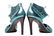 S/S 2004 Tom Ford for Gucci Teal lamé leather high heel - 3