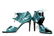 S/S 2004 Tom Ford for Gucci Teal lamé leather high heel - 4