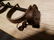 Wrought Iron Handmade Handcuffs Shackles w padlock - 5
