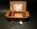 Wood Writing Box Set w Inkwell, Ink, Wax Stamp, & Dip