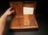 Wood Writing Box Set w Inkwell, Ink, Wax Stamp, & Dip - 4