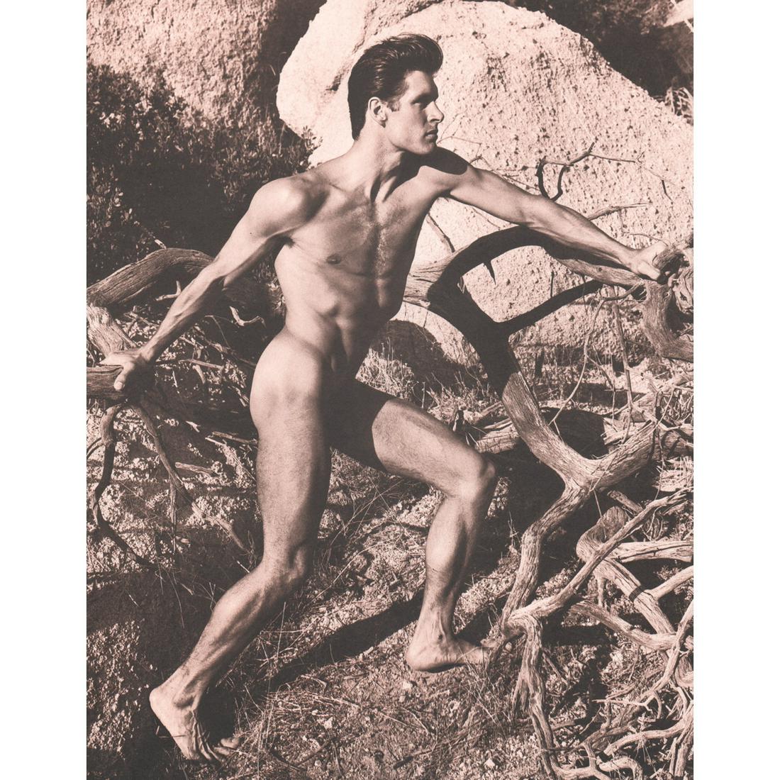 BRUCE WEBER - Male Nude: Artist: BRUCE WEBER Print Title: Male Nude Edition limited to 5000 copies Medium: Sheet-fed Gravure with halftone color Printing Date: 1983 Printed in Japan Image Size approx: 14 X 10.5 inches Bruce W