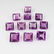 6.58 Ct Natural 11 Purple Amethyst Square Cut Set