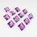 6.58 Ct Natural 11 Purple Amethyst Square Cut Set - 2