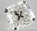 GIA CERT 1.50 CTW CUT CORNERD SQUARE MODIFIED DIAMOND