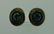 Lovely BLUE TOPAZ SILVER YELLOW GOLD STUD EARRINGS - 2