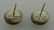 Lovely BLUE TOPAZ SILVER YELLOW GOLD STUD EARRINGS - 8