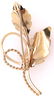 14 Karat Yellow Gold Freeform Leaf Brooch or Pin - 2