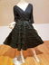 Vtg 1950 black cocktail Full circle dress special - 2