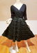 Vtg 1950 black cocktail Full circle dress special - 6